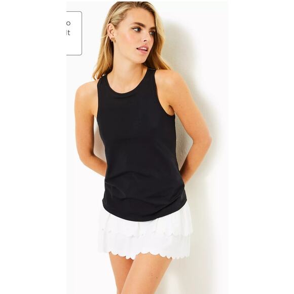 Lilly Pulitzer Tops - Lilly Pulitzer Westley Active Tank – XXS Oyster Bay Navy Luxletic UPF 50+ | EUC